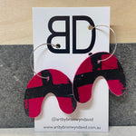 Handmade Painted Leather Earrings - My People