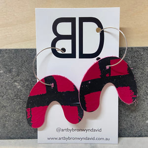 Handmade Painted Leather Earrings - My People