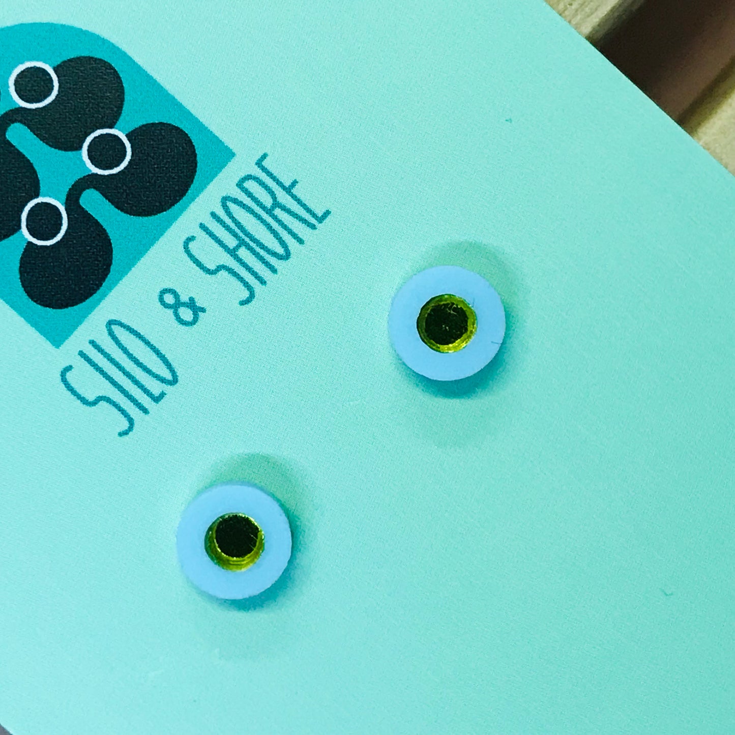 Art Deco Acrylic Earrings - Micro Studs