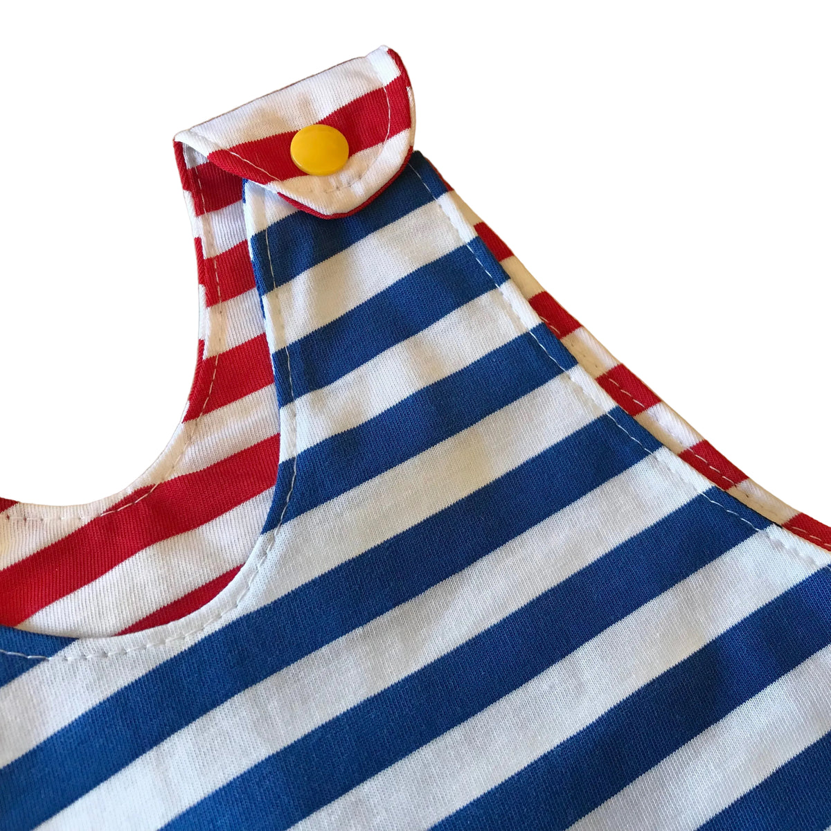 Baby Toddler Long Romper - Stripey Contrast