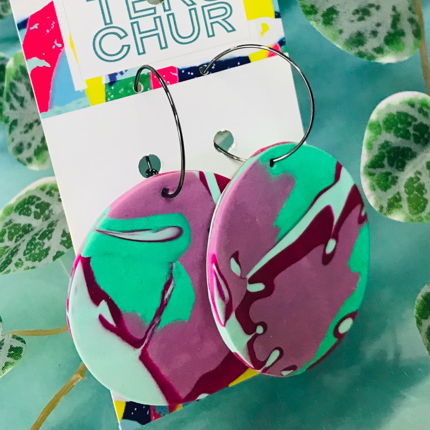 Polymer Clay Earrings - Spheres