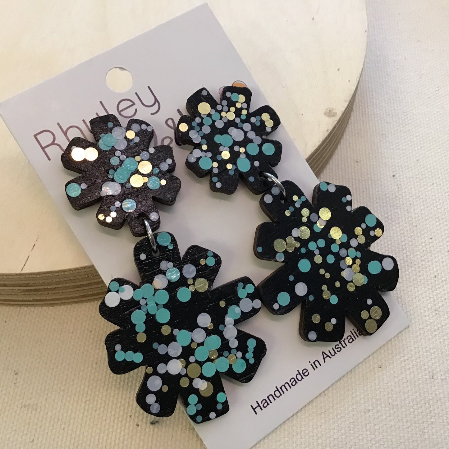 Double Flora Statement Earrings