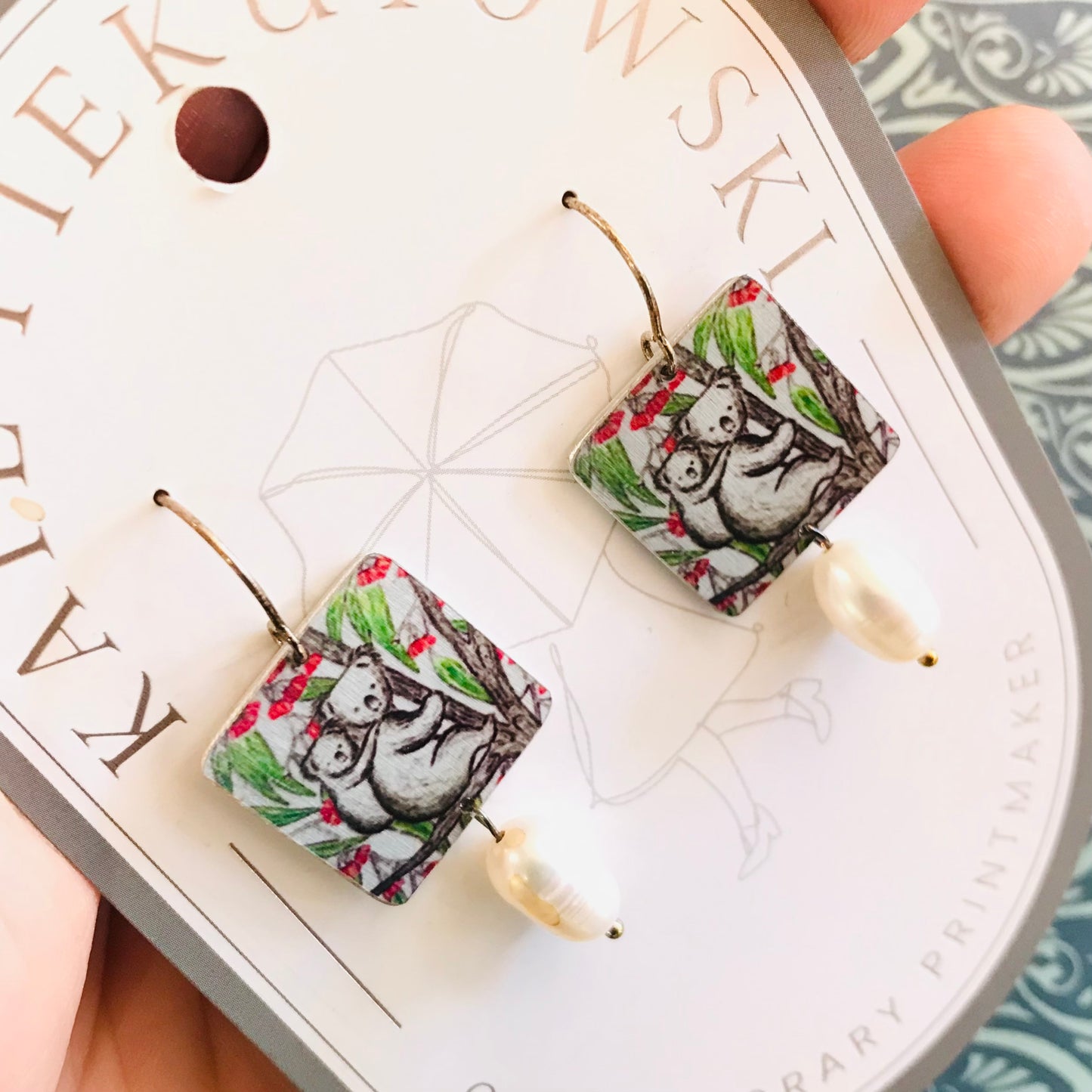 Aluminium Original Art Earrings