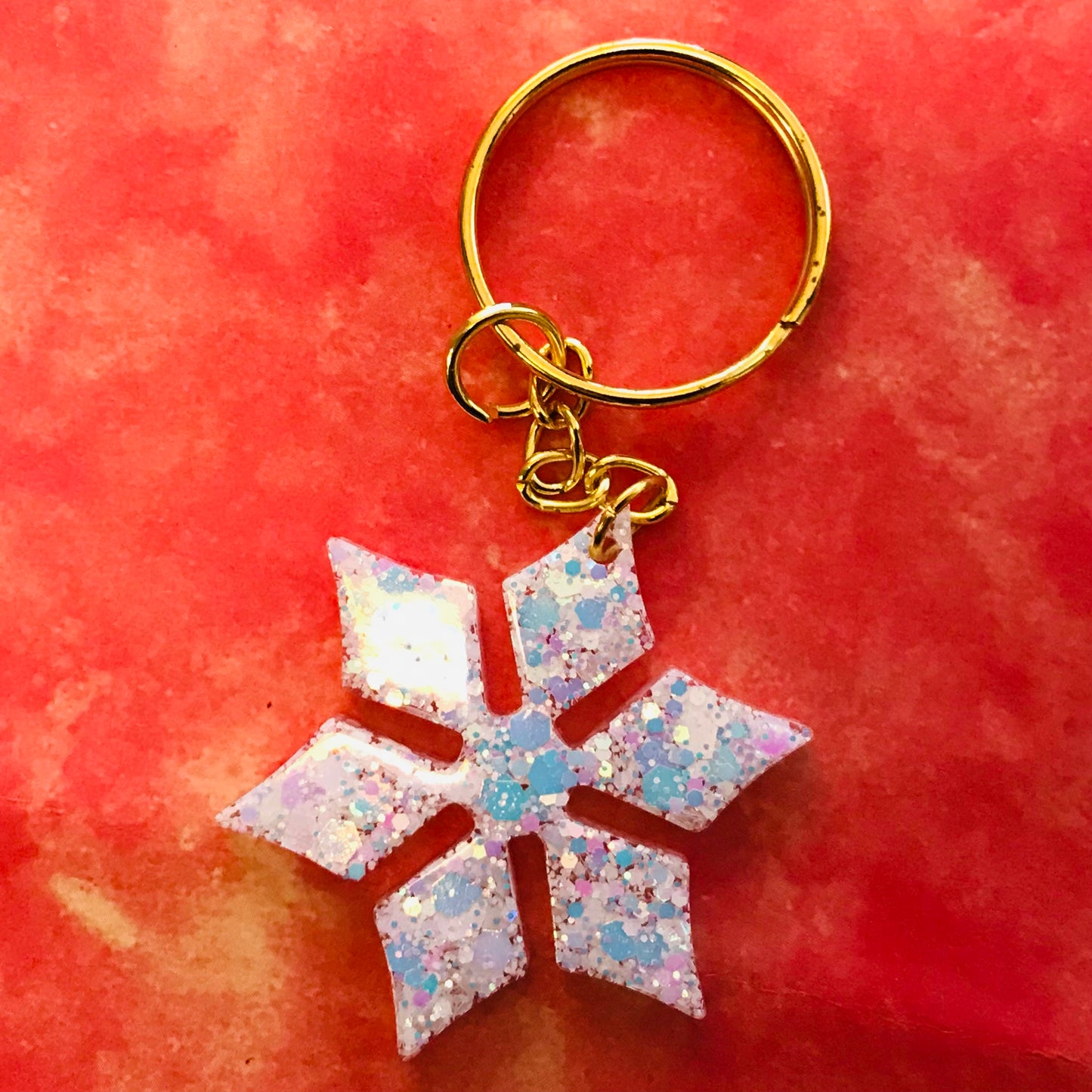 Resin Sparkle Christmas Key Chains