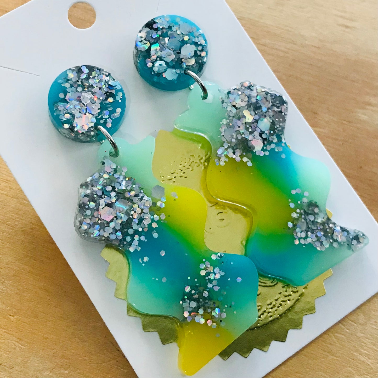Novelty Resin Sparkle Dangles Earrings