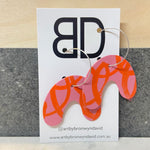 Handmade Painted Leather Earrings - My People