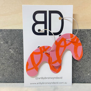 Handmade Painted Leather Earrings - My People