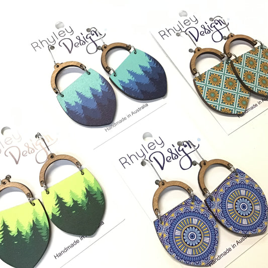 Bamboo Two Piece Earrings