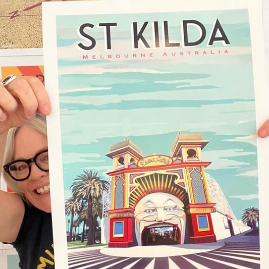 Vintage Poster - St Kilda Luna Park Sky