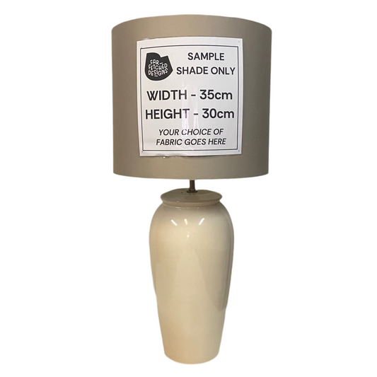 Lamp Base Only - Cream Urn Style Ceramic Table Lamp