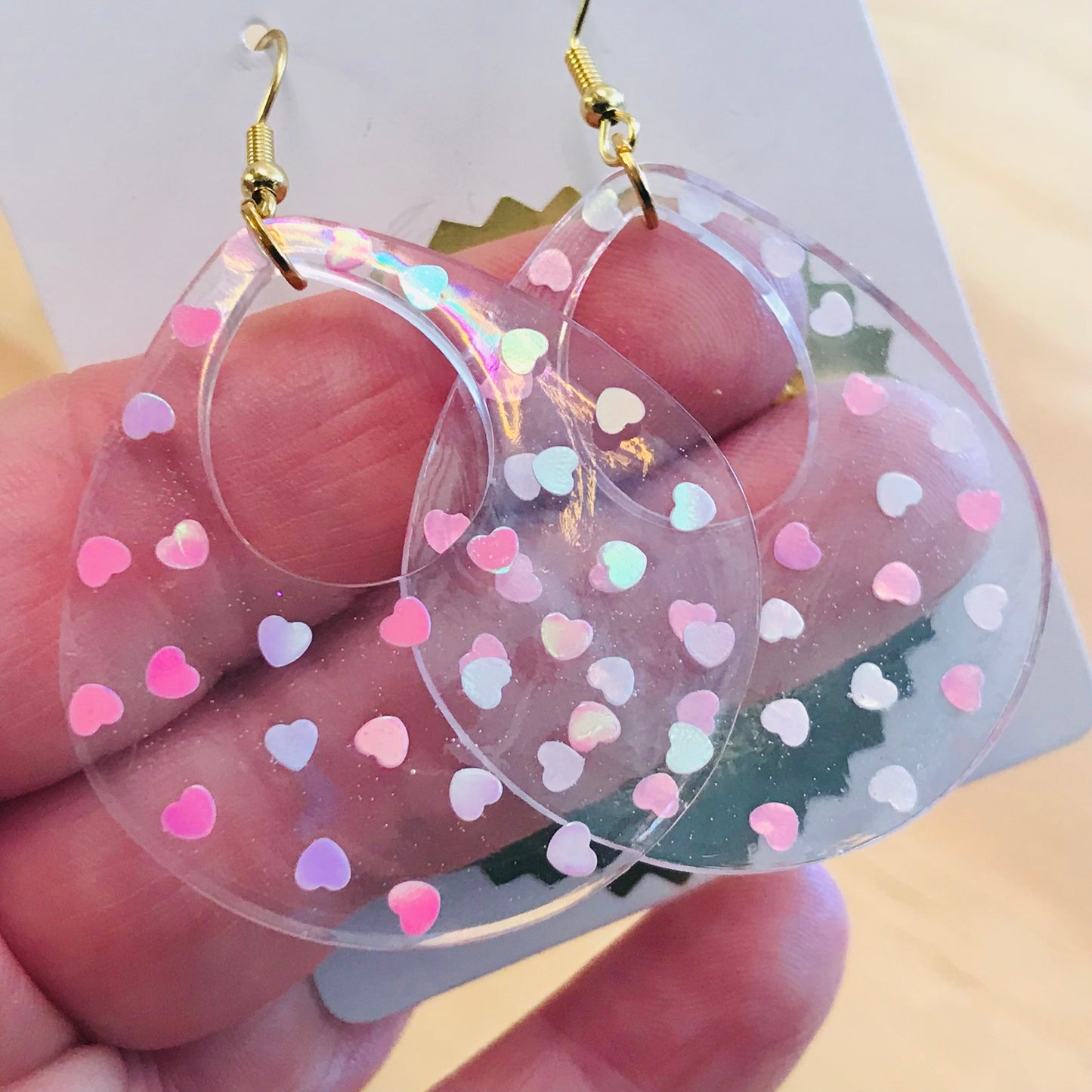 Novelty Resin Sparkle Dangles Earrings