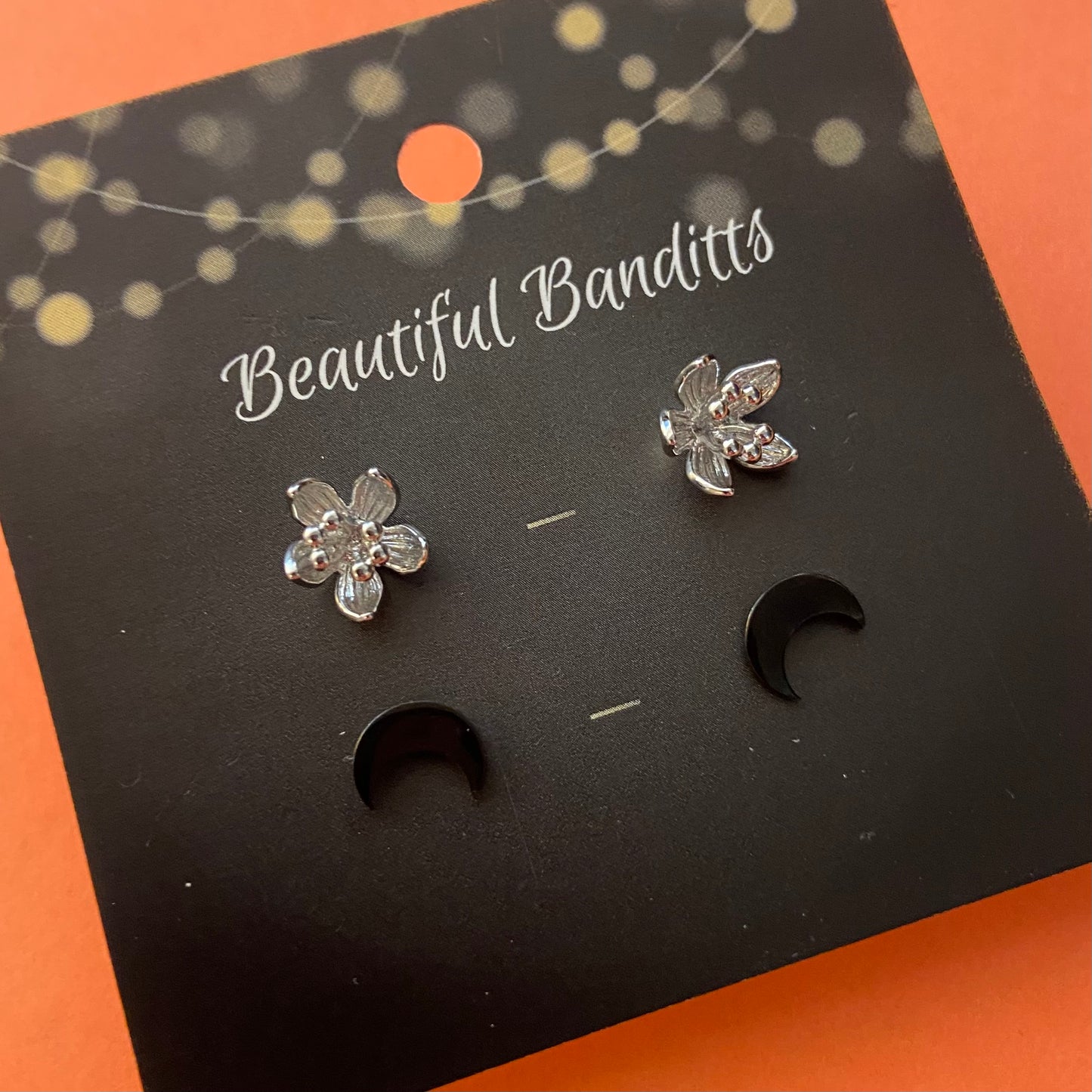 Mixed Metal Stud Earrings - Duo Set