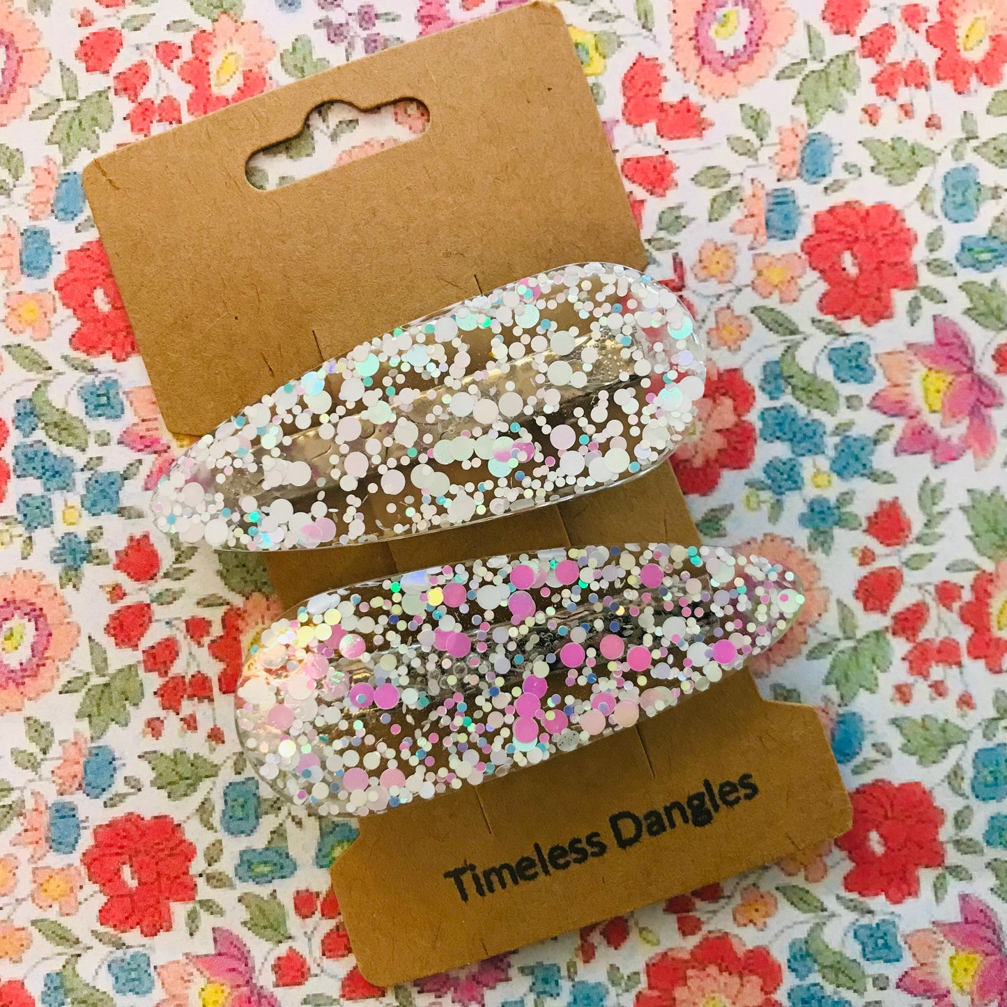 Resin Sparkle Hair Clips - Set of 2