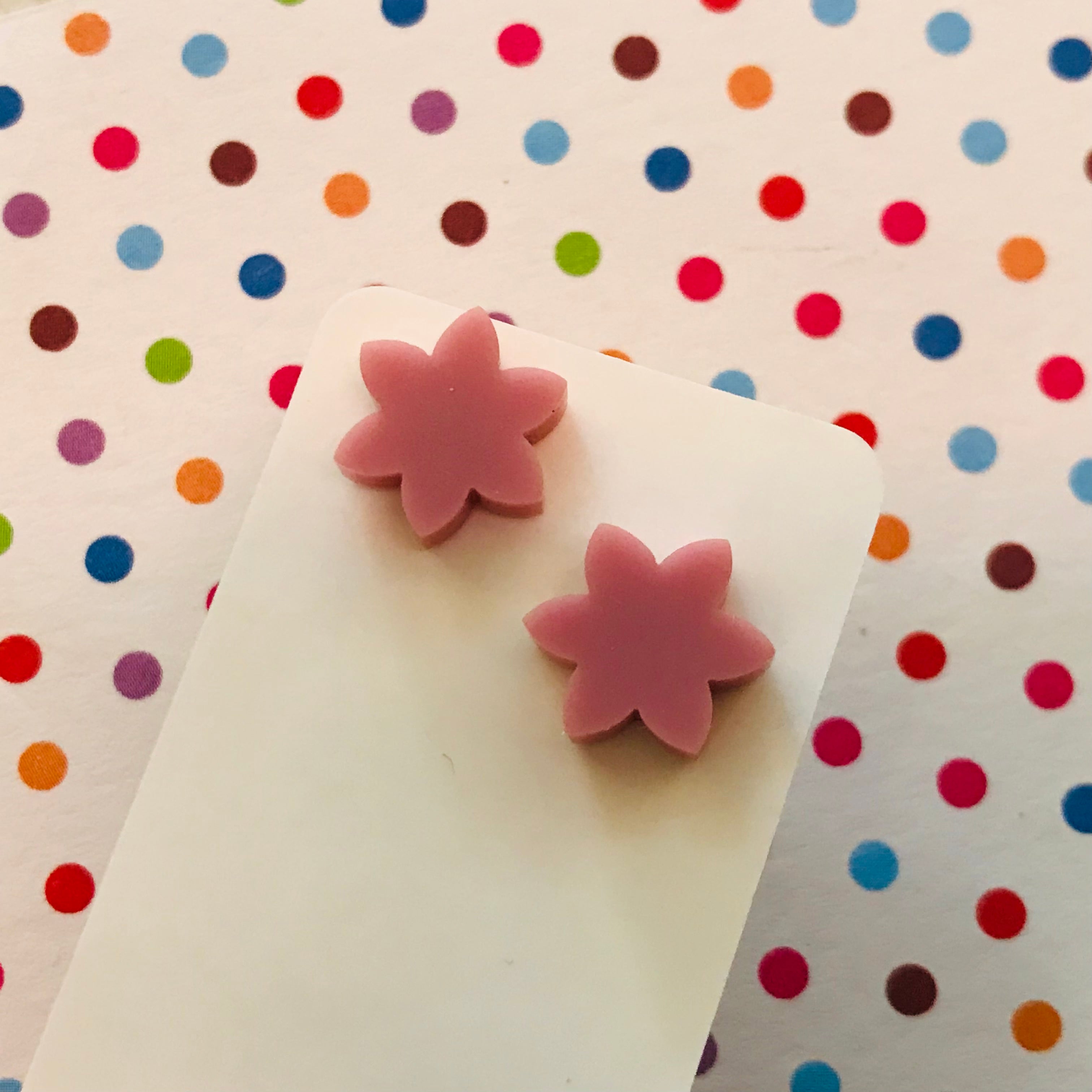 Novelty Studs Earrings - Graphic Acrylic