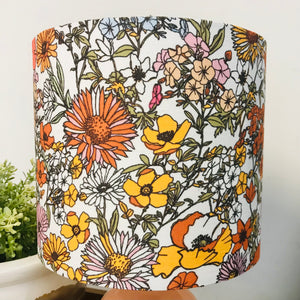 Coral Wildflower Ceramic Table Lamp