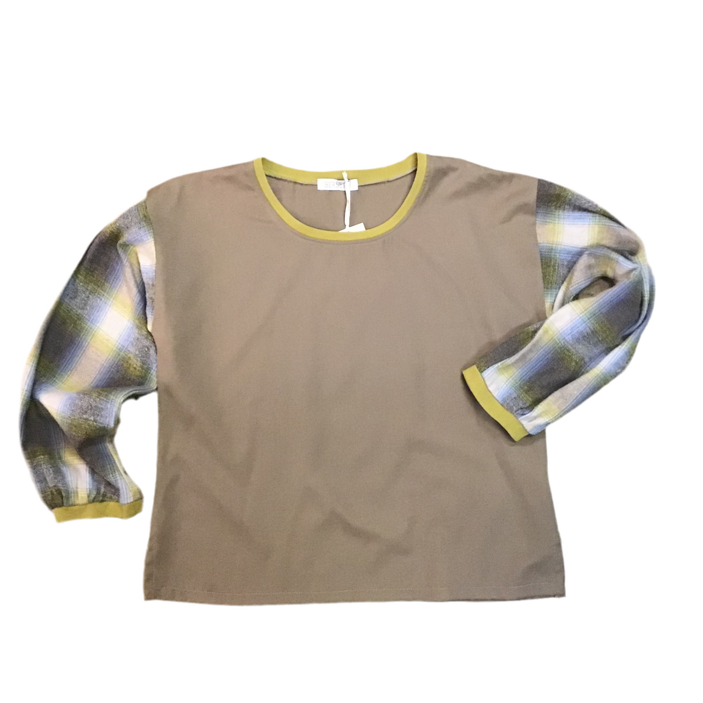 Women's Handmade Tunic - Taupe Check **ON SALE**