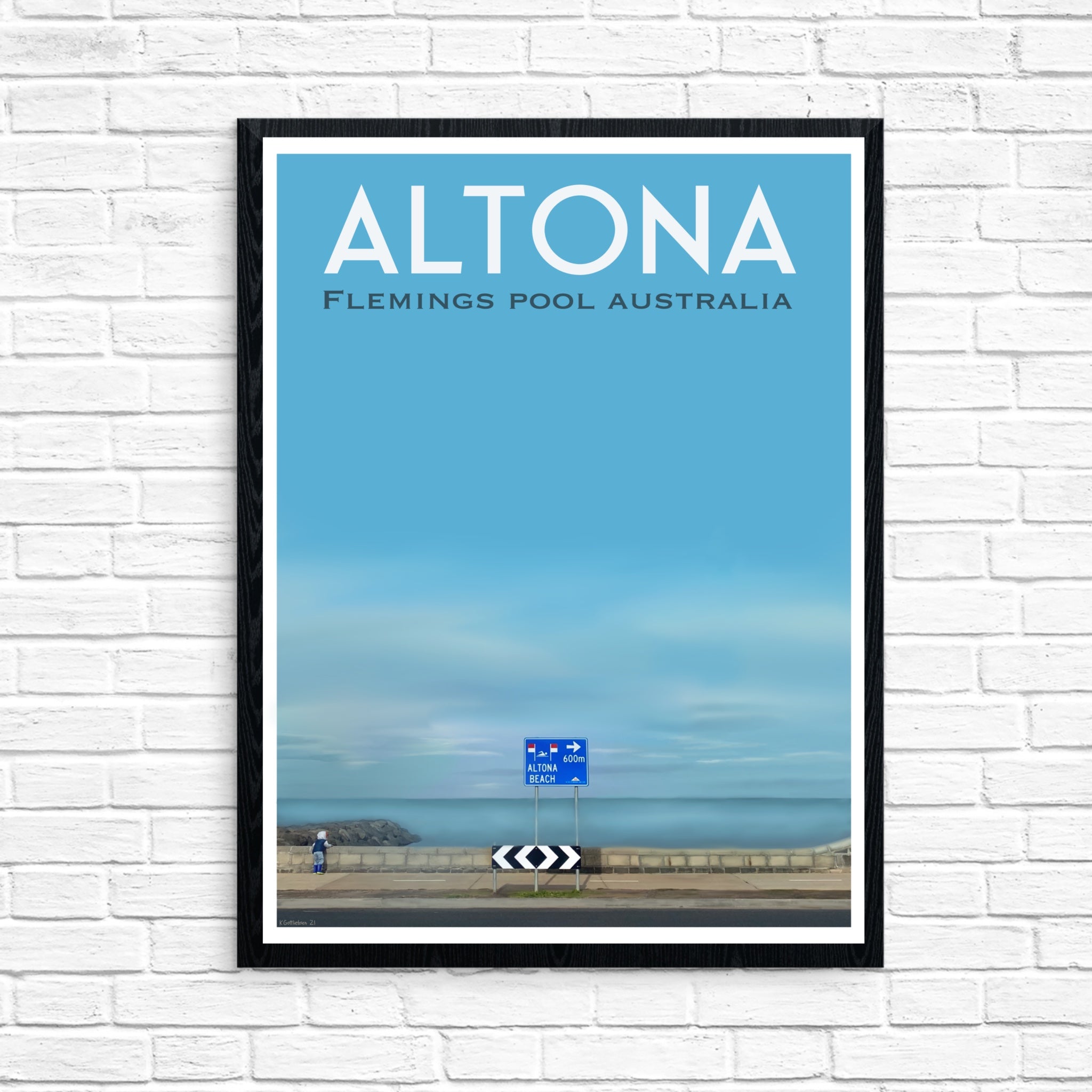Vintage Poster - Altona Flemings Pool