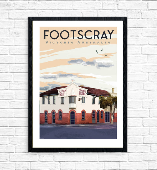 Vintage Poster - Footscray Station Hotel