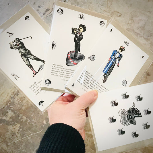 Vintage Typographical Greeting Card Collection