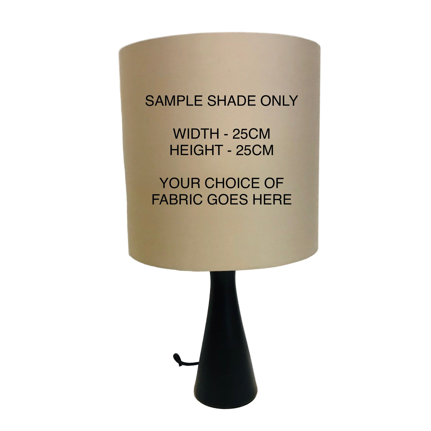 Lamp Base Only - Slender Black Ceramic Table Lamp