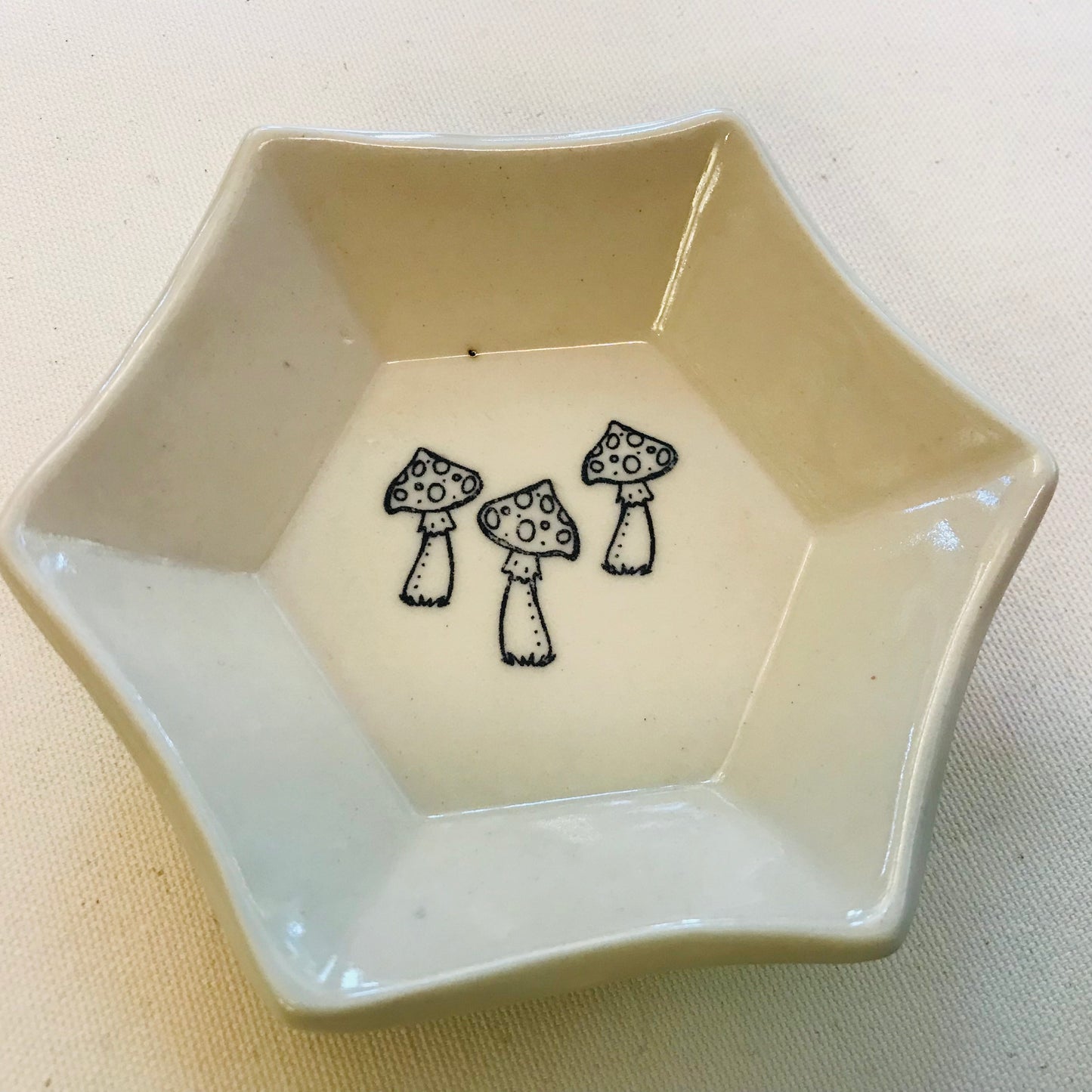 Handthrown Pottery Hexagon & Triangle Trinket Dishes