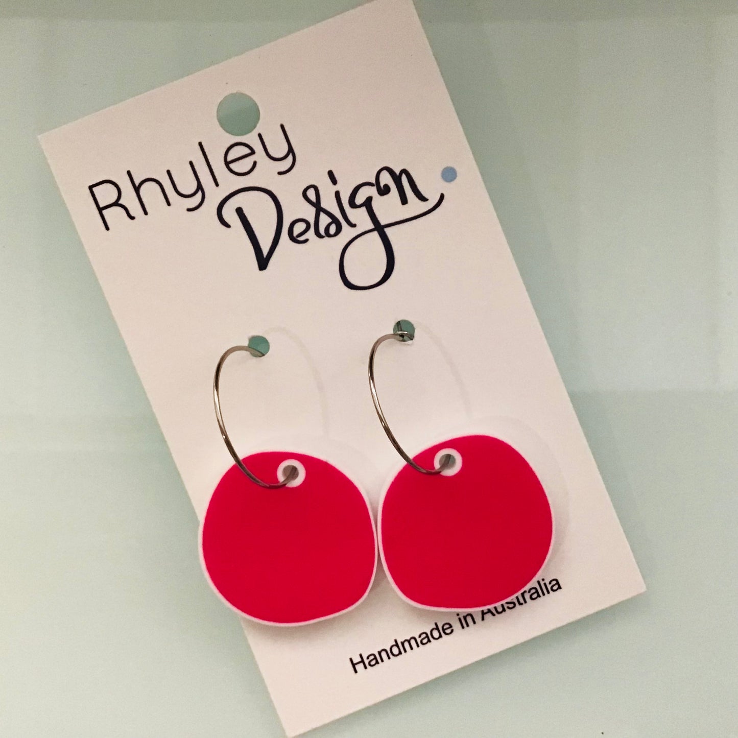 Bold Perspex Drop Disc Earrings - Mini