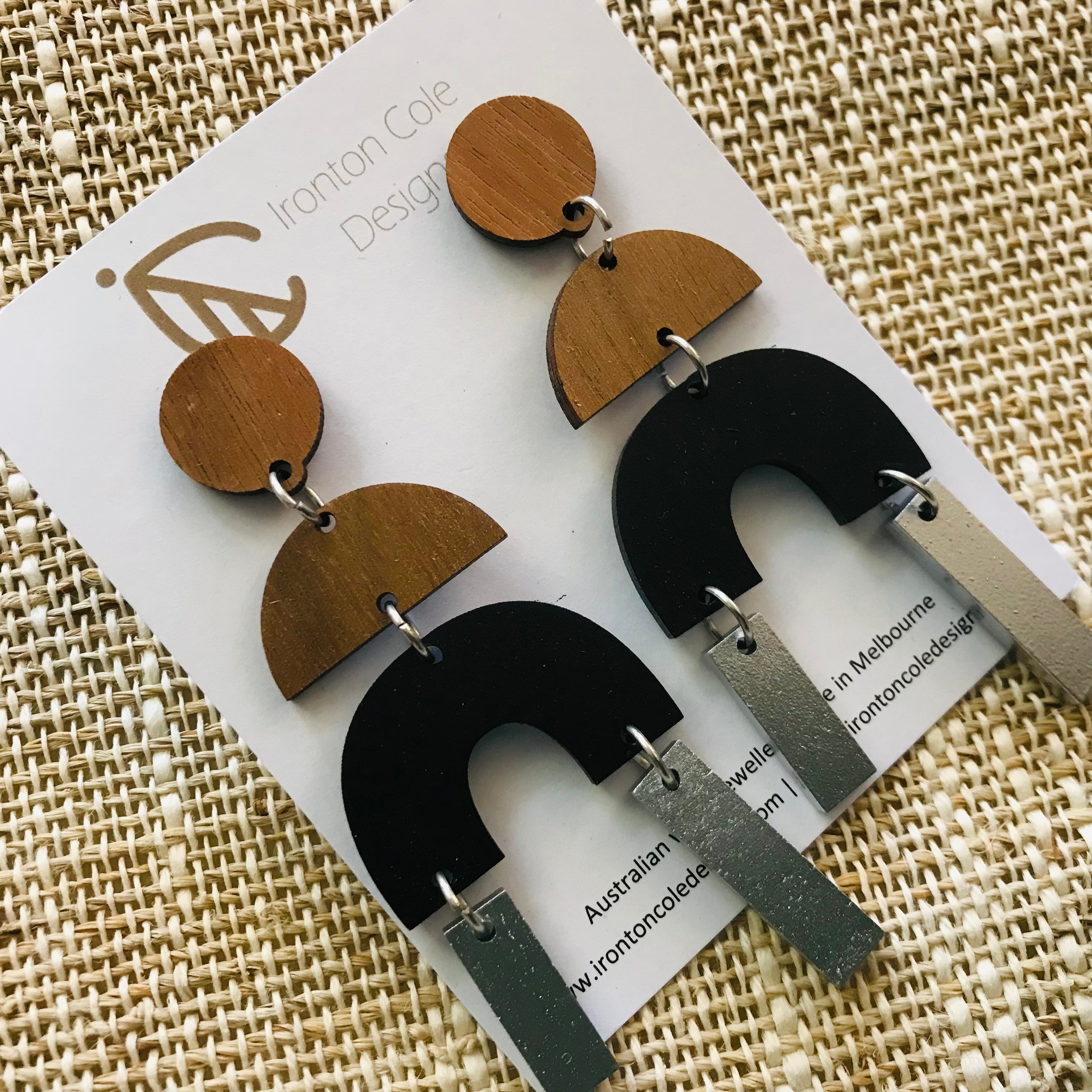 Laser cut wood earrings wholesale deals