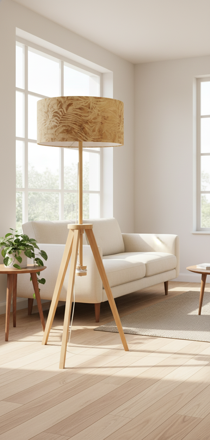 Custom Lamp Shade only - Mustard Velour Ferns