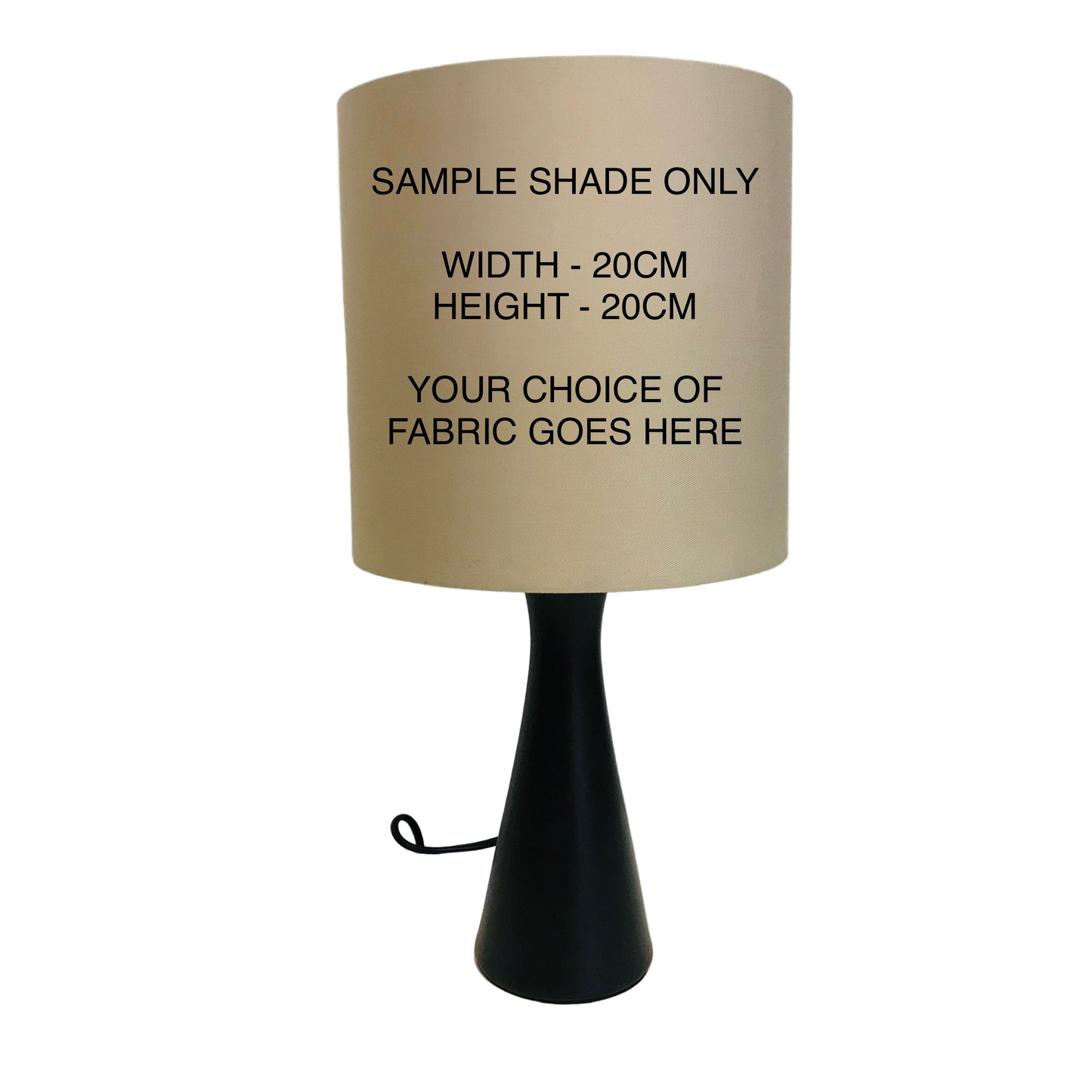 Lamp Base Only - Slender Black Ceramic Table Lamp