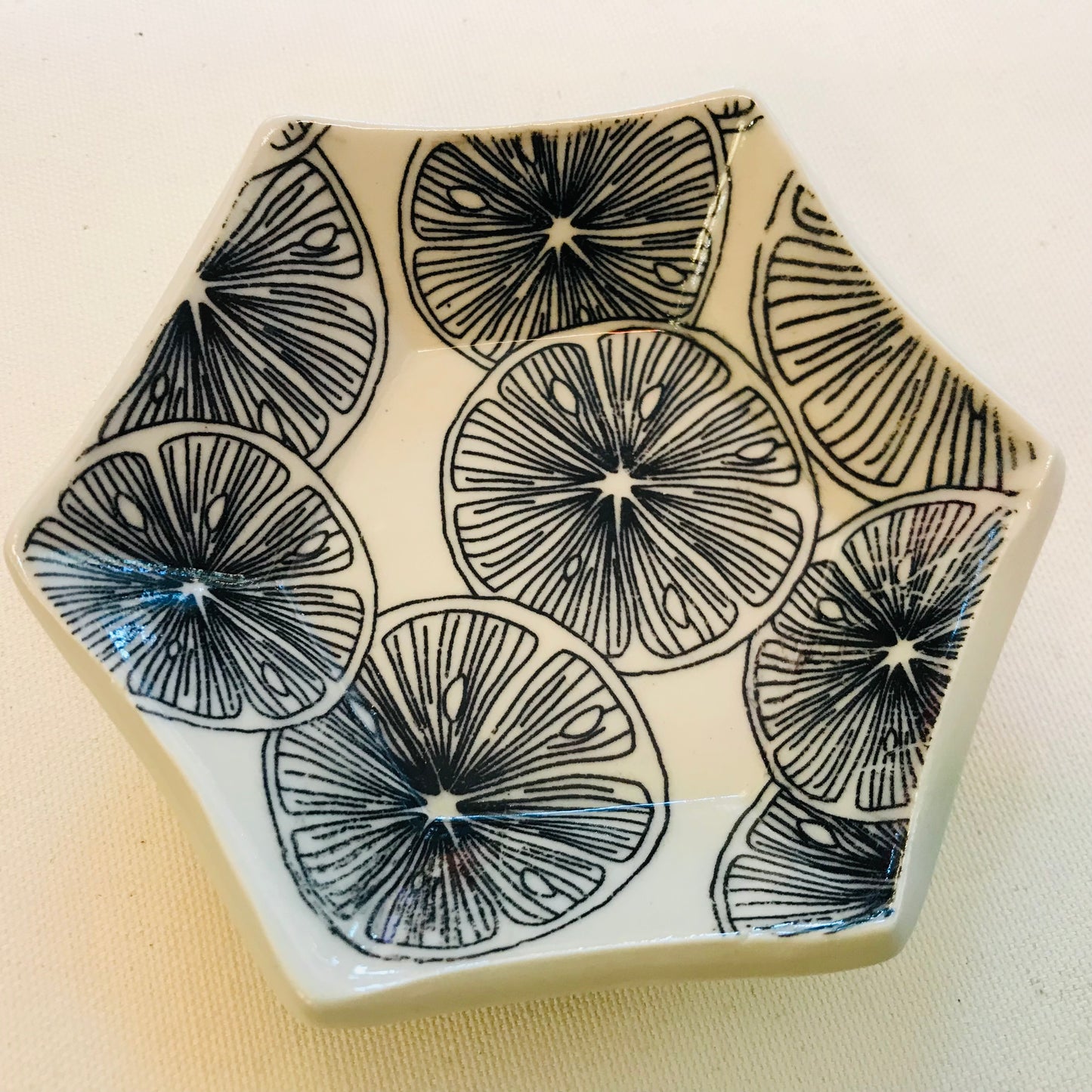 Handthrown Pottery Hexagon & Triangle Trinket Dishes