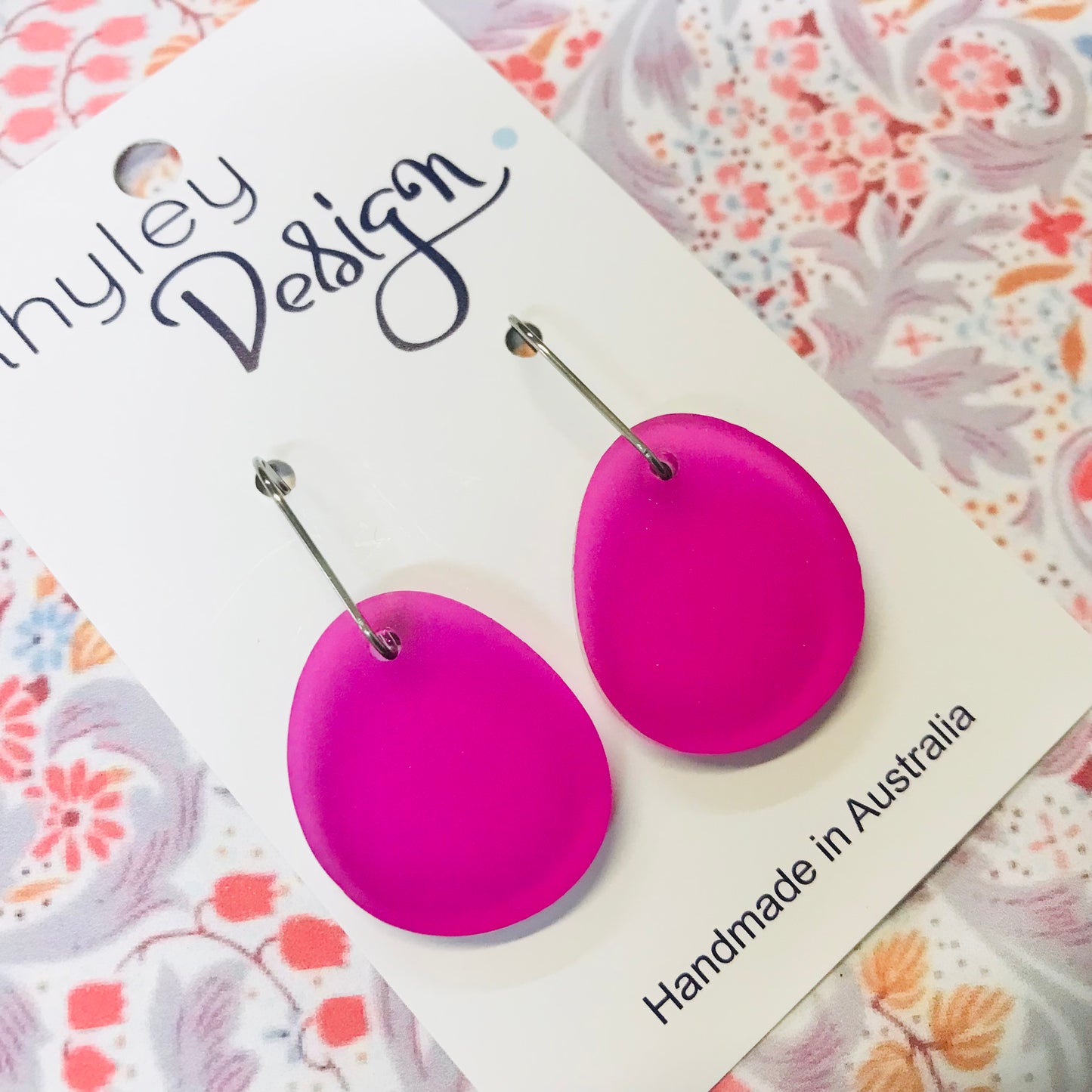 Bold Perspex Drop Disc Earrings - Mini