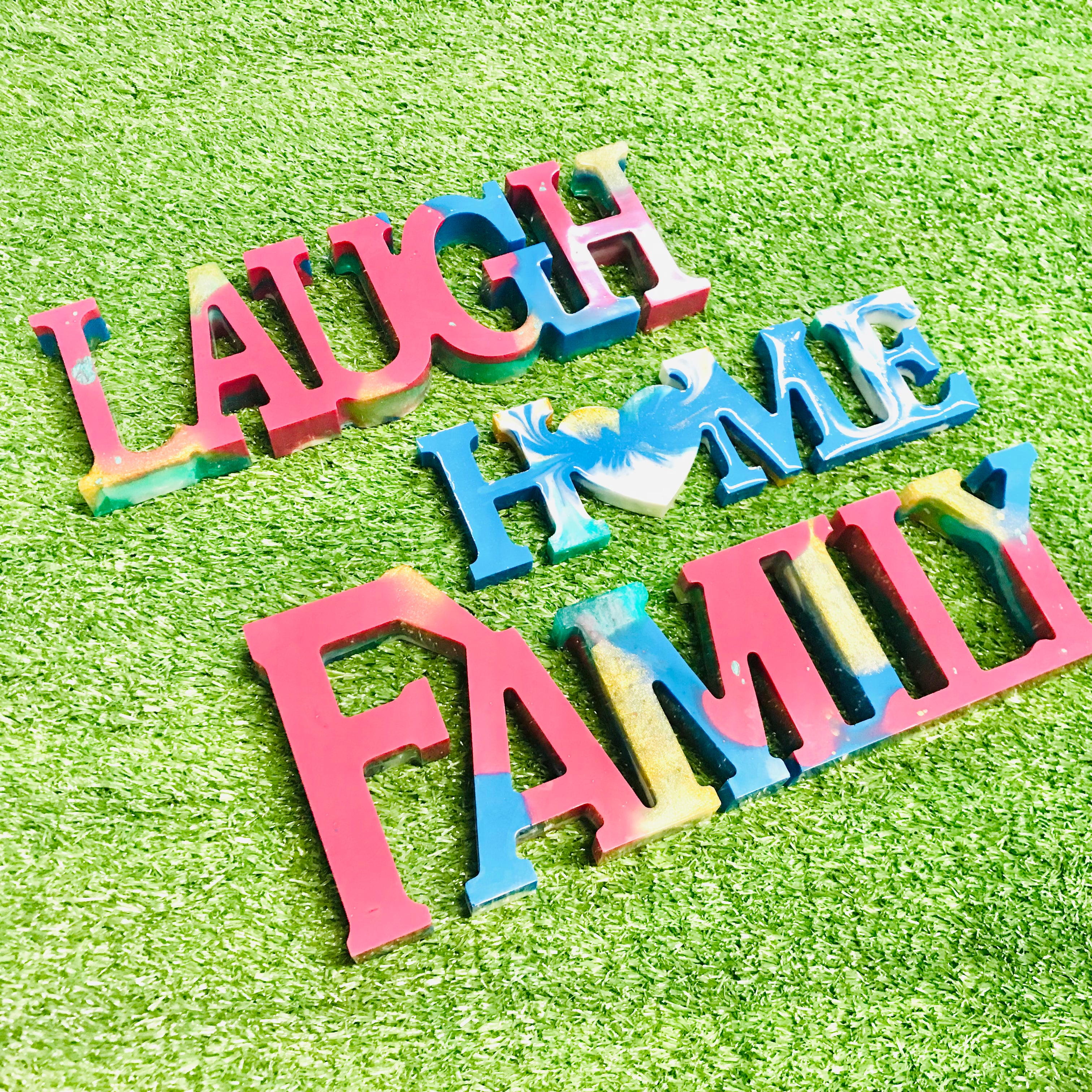 Resin 3D Word Decorations