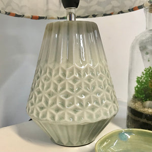 Pastel Vines Textured Ceramic Lamp