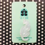 Art Deco Acrylic Brooch - Cats