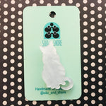 Art Deco Acrylic Brooch - Cats