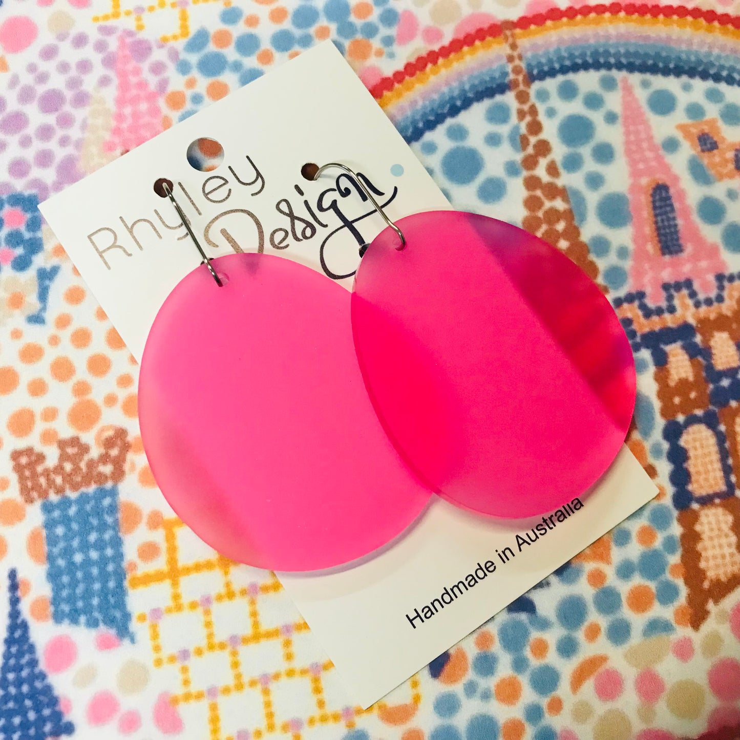 Bold Perspex Disc Earrings
