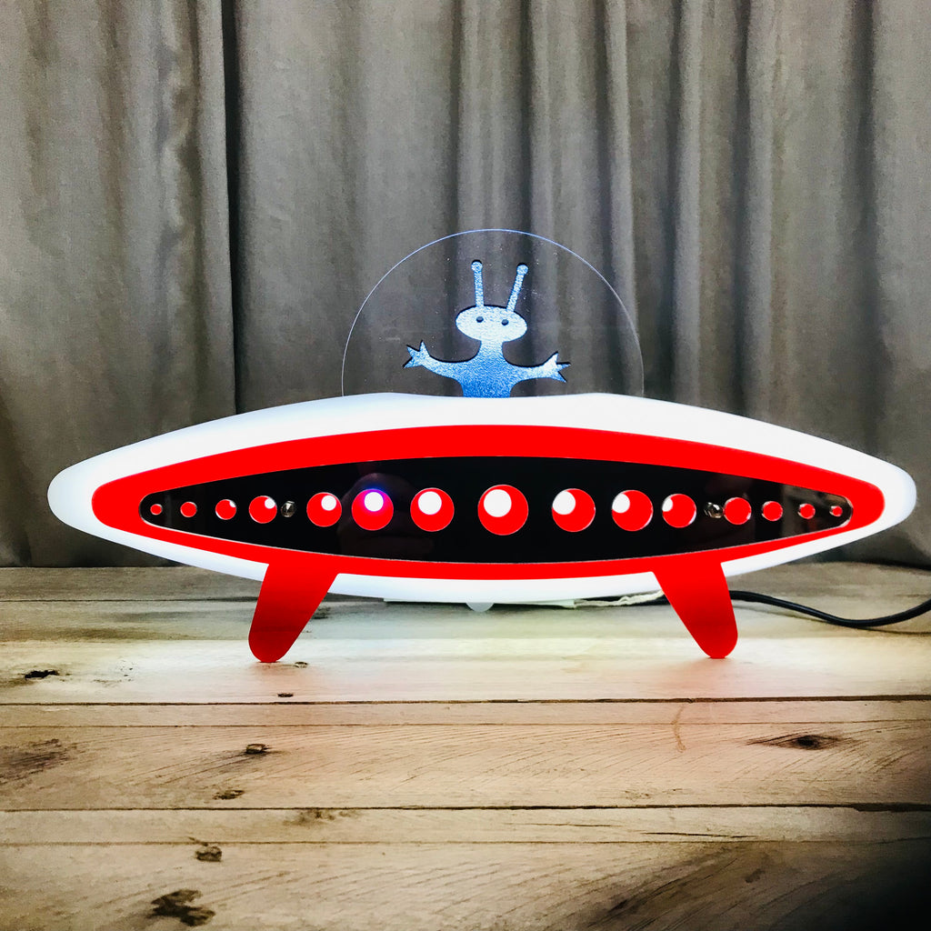 Grhux Desktop Alien Atomic UFO Lamp
