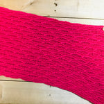 hand-knitted locally - Lace Knit Scarf Pink
