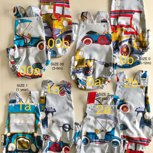 Baby Toddler Summer Romper - Upcycled Vintage Cars