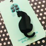 Art Deco Acrylic Brooch - Cats