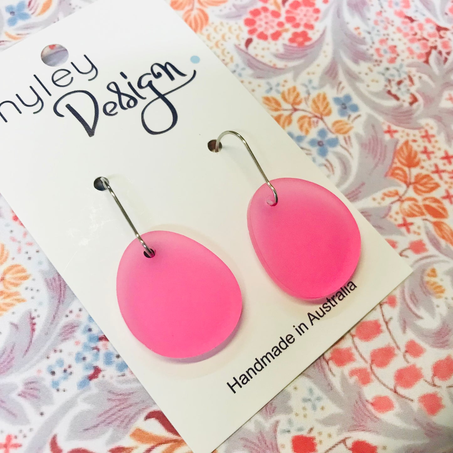 Bold Perspex Drop Disc Earrings - Mini