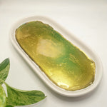 Alcohol Ink Detail Porcelain & Bamboo Oval Tray