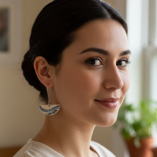 Handcrafted Pottery Earrings