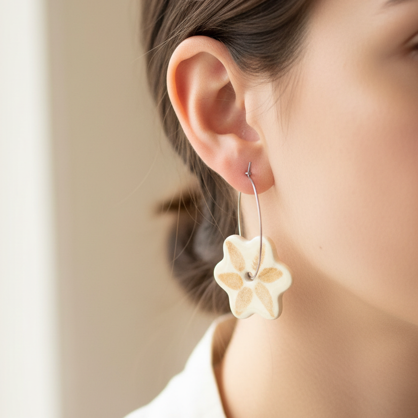 Handcrafted Pottery Earrings