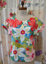 Women's Handmade Shell Top- Hibiscus ** ON SALE **