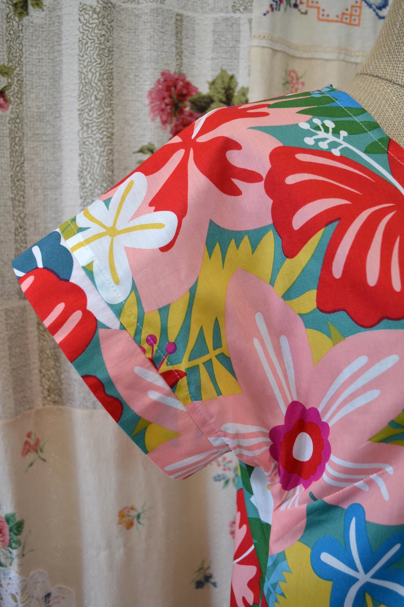Women's Handmade Shell Top- Hibiscus ** ON SALE **