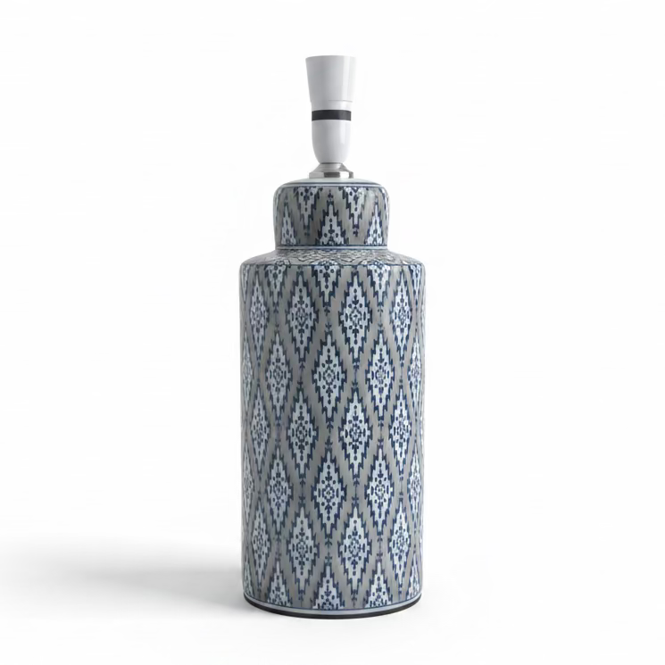 Lamp Base Only - Ikat Ceramic Table Lamp
