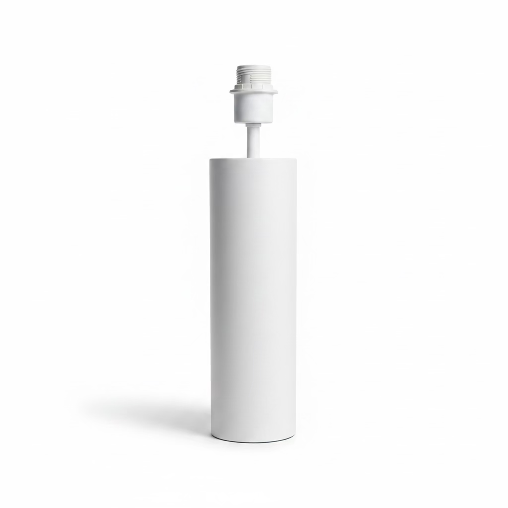 Lamp Base Only - White Column Table Lamp