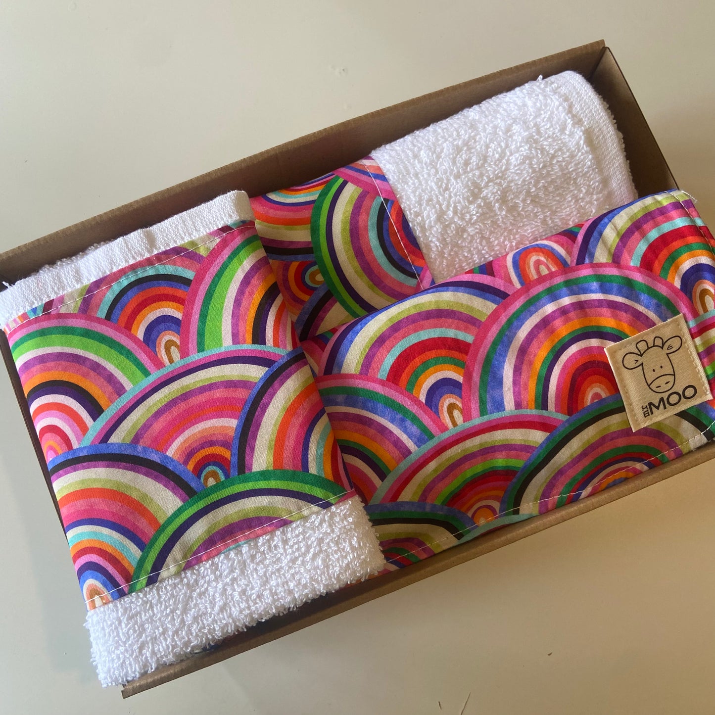 Gift Box - Towel, Wash Cloth & Feeder Bib