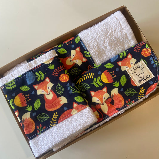Gift Box - Towel, Wash Cloth & Feeder Bib